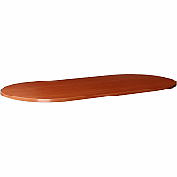 Lorell Essentials Oval Conference Tabletop 1" Height x 94.5" Width x 47.3" Depth x 1.3" Thickness - Finish: Cherry, Laminate (LLR69122)