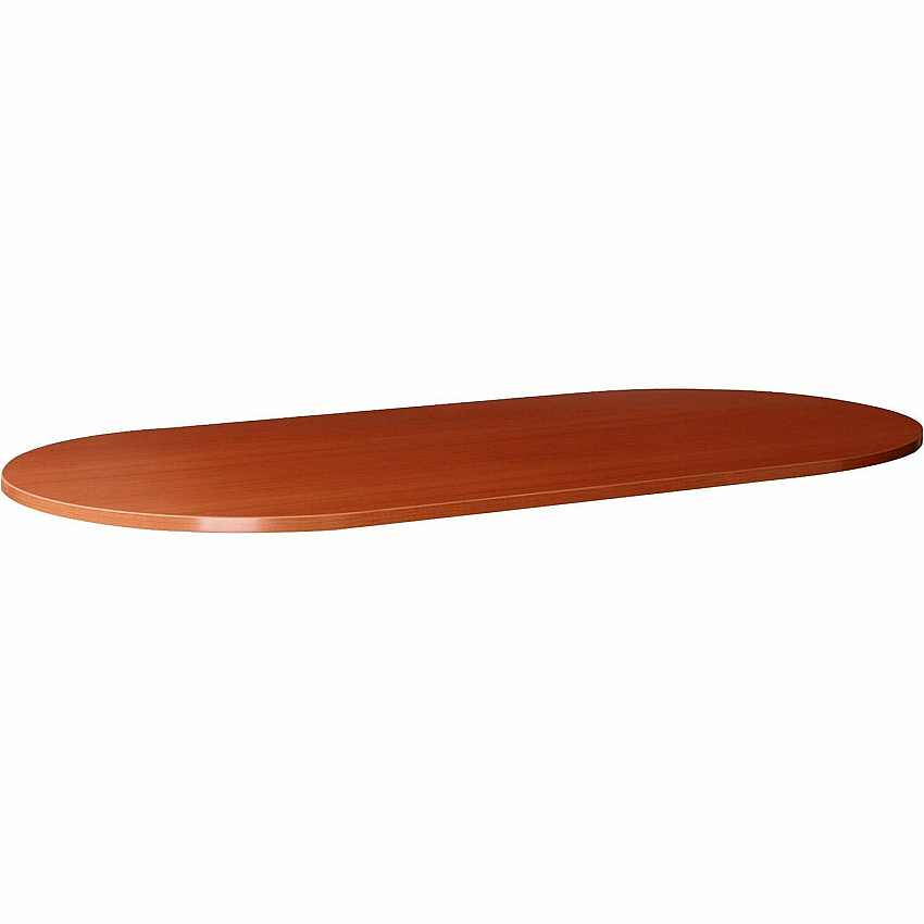 Lorell Essentials Oval Conference Tabletop 1" Height x 94.5" Width x 47.3" Depth x 1.3" Thickness - Finish: Cherry, Laminate (LLR69122)