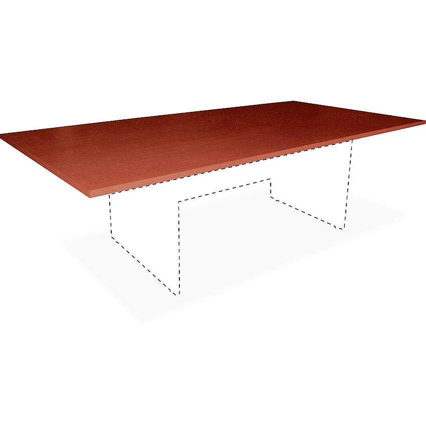 Lorell Essentials Rectangular Conference Tabletop 1" Height x 94.5" Width x 47.3" Depth x 1.3" Thickness - Finish: Cherry, Laminate - Modesty Panel (LLR69123)
