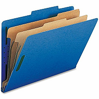 Nature Saver Legal Recycled Classification Folder 8 1/2" x 14" - 2" for Folder - 2 Divider(s) - 25 pt. - Dark Blue - 100% Recycled - 10 / Box (SP17228)