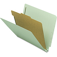 Nature Saver Letter Recycled Classification Folder 8 1/2" x 11" - 2 Fastener(s) - 2" for Folder - 1 Divider(s) - 25 pt. - Gray/Green - 100% Recycled - 10 / Box (SP17251)