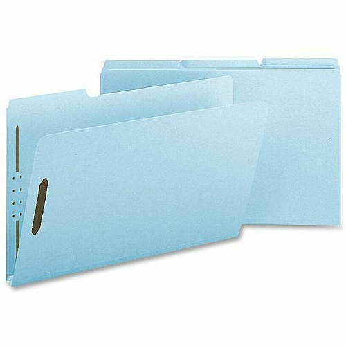 Nature Saver Legal Recycled Fastener Folder 8 1/2" x 14" - 1" Expansion - 2 Fastener(s) - 2" for Folder - Pressboard, Tyvek - Light Blue - 100% Recycled - 25 / Box (SP17243)