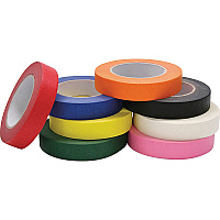 Creativity Street Masking Tape Assortment 60 yd Length x 1" Width - Assorted, Black, Blue, Green, Yellow, Orange, White, Pink - For Decorating, Color Coding - 8 / Set (4860)