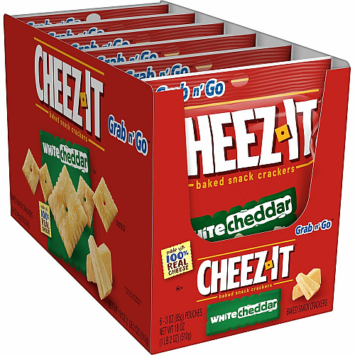 Cheez-It&reg White Cheddar Crackers White Cheddar - 15 oz - 6 / Box (31533)