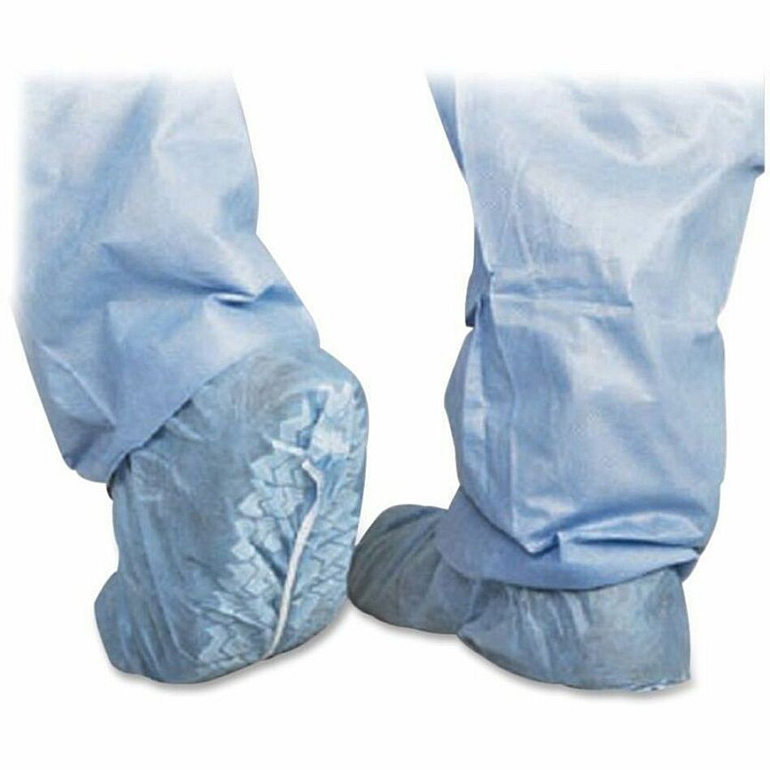 Medline Protective Shoe Covers Regular/Large - Polypropylene - Blue - 100 / Box (CRI2002)