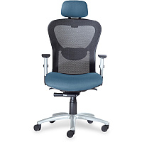 9 to 5 Seating Strata 1580 High Back Executive Chair Peacock Seat Color - Polyester Seat Material - 5-star Base - 1 Each (1580Y2A8S115)