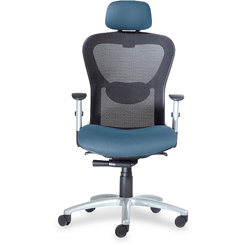 9 to 5 Seating Strata 1580 High Back Executive Chair Peacock Seat Color - Polyester Seat Material - 5-star Base - 1 Each (1580Y2A8S115)