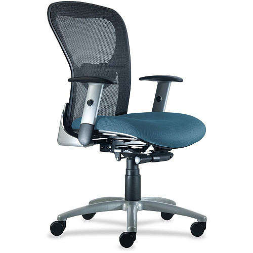 9 to 5 Seating Strata 1560 Mid Back Management Chair Peacock Seat Color - Polyester Seat Material - 5-star Base - 1 Each (1560Y2A8S115)