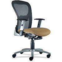 9 to 5 Seating Strata 1560 Mid Back Management Chair Champagne Seat Color - Polyester Seat Material - 5-star Base - 1 Each (1560Y2A8S111)
