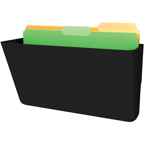 Deflecto Sustainable DocuPocket Letter Black-1 Pocket 50% Recycled Content (93204)