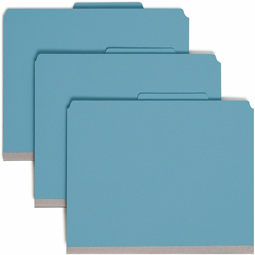 Smead Premium Pressboard Classification Folders with SafeSHIELD&reg; Coated Fastener Technology 8 1/2" x 11" - 2" Expansion - 2 x 2S Fastener(s) - 2" for Folder, Divider - Top Tab Location - Right of Center Tab Position - 2 Divider(s) - 25 pt. - 1 (14204)