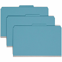 Smead Premium Pressboard Classification Folders with SafeSHIELD&reg; Coated Fastener Technology 8 1/2" x 14" - 2" Expansion - 2 x 2S Fastener(s) - 2" for Folder, 1" for Divider - Top Tab Location - Right of Center Tab Position - 2 Divider(s) - 25  (19204)