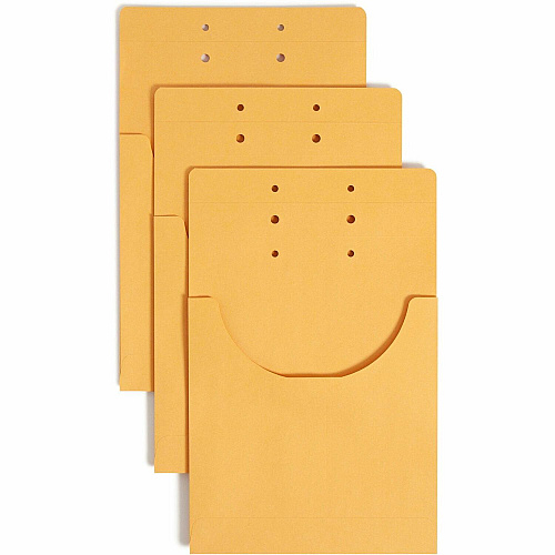 Smead Letter, Legal File Jacket 8 1/2" x 14" - 3/4" Expansion - 1 Pocket(s) - 7.5 pt. - Kraft - Pre-punched - 100 / Carton (68196)