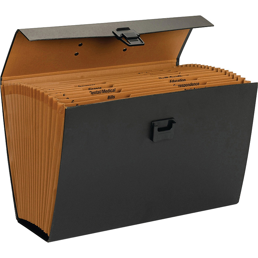 Smead Legal Recycled Expanding File 8 1/2" x 14" - 19 Pocket(s) - Black - 30% Recycled - 1 Each (70804)