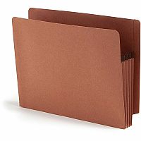 Smead Straight Tab Cut Letter Recycled File Pocket 8 1/2" x 11" - 3 1/2" Expansion - 2 Plys - Redrope - Tear Resistant Gusset - 100% Recycled - 25 / Box (73610)
