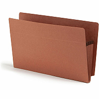 Smead Straight Tab Cut Legal Recycled File Pocket 8 1/2" x 14" - 3 1/2" Expansion - 2 Plys - Redrope - Tear Resistant Gusset - 100% Recycled - 25 / Box (73611)