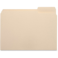 Business Source 1/3 Tab Cut Letter Recycled Top Tab File Folder 8 1/2" x 11" - 3/4" Expansion - Top Tab Location - Right Tab Position - 11 pt. - 1 Plys - Manila - 10% Recycled - 100 / Box (BSN16492)