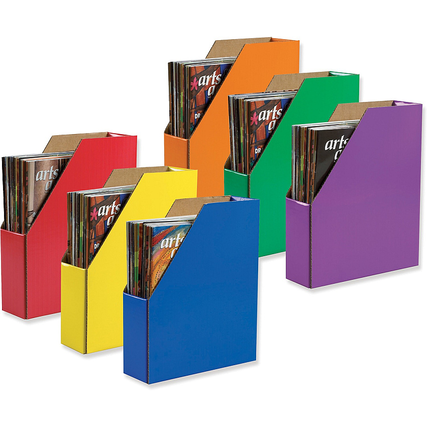 Classroom Keepers Magazine Holders Assorted - Cardboard - 6 / Pack (001327)