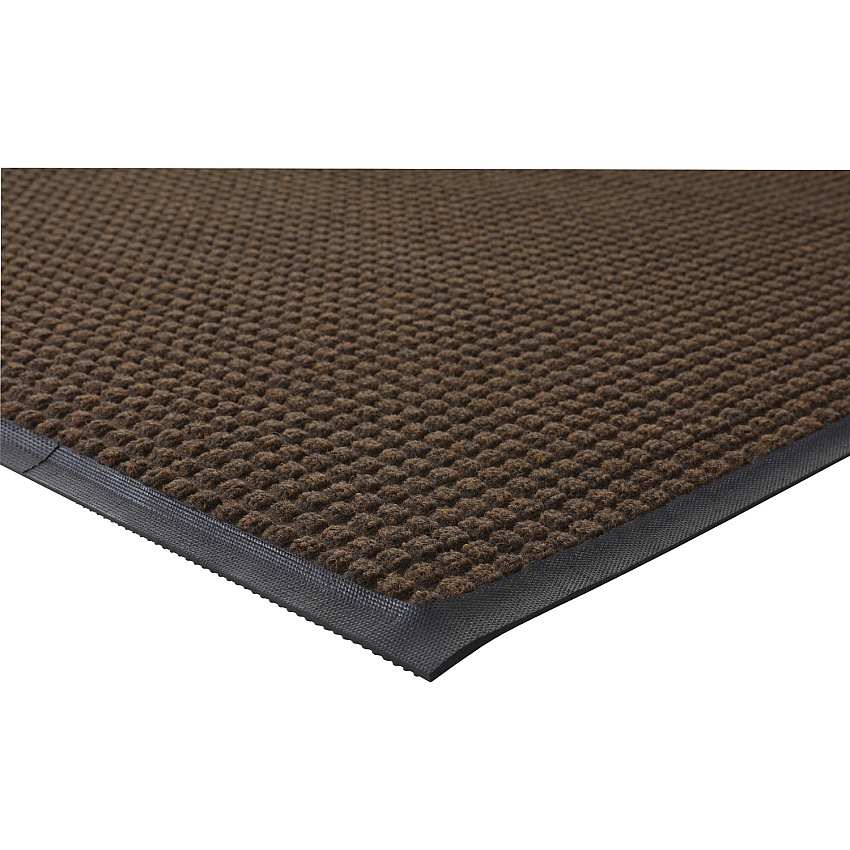 Genuine Joe Waterguard Wiper Scraper Floor Mats Carpeted Floor, Indoor, Outdoor - 60" Length x 36" Width - Polypropylene - Brown - 1 Each (GJO58842)
