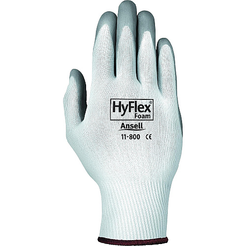 Ansell HyFlex Health Hyflex Gloves X-Large Size - White, Gray - Abrasion Resistant - For Healthcare Working - 2 / Pair (1180010)