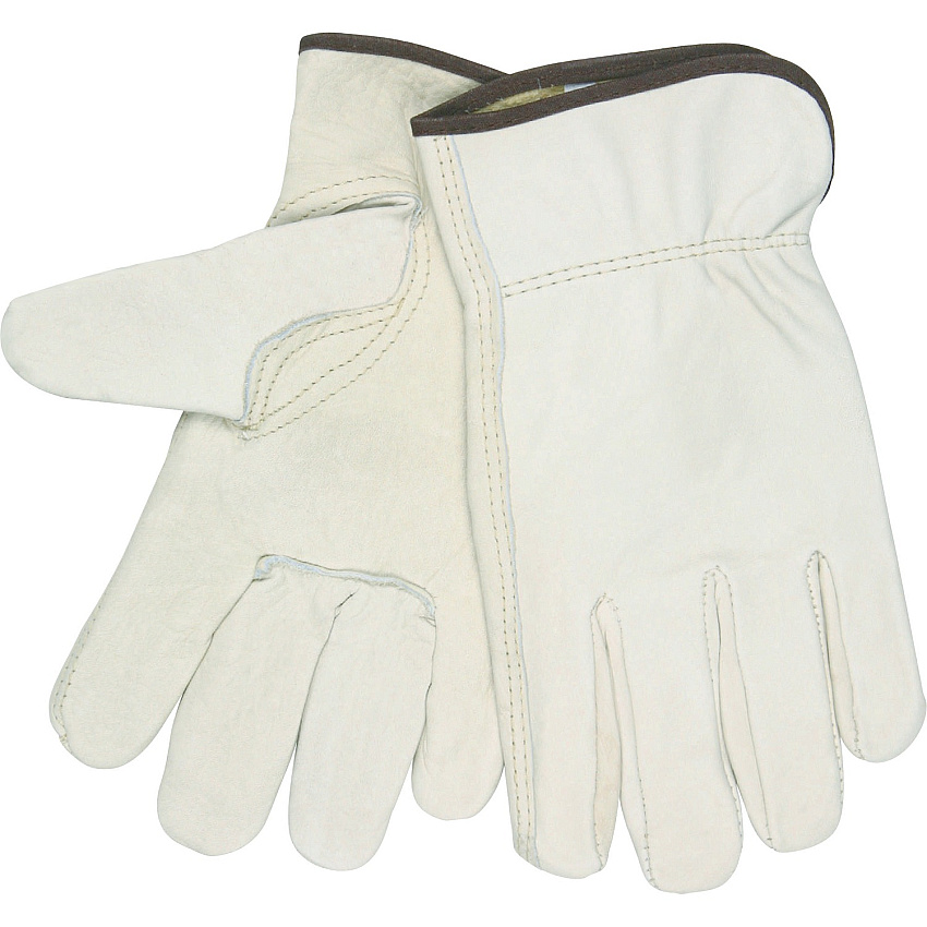 MCR Safety Leather Driver Gloves X-Large Size - Beige - 2 / Pair (3211XL)