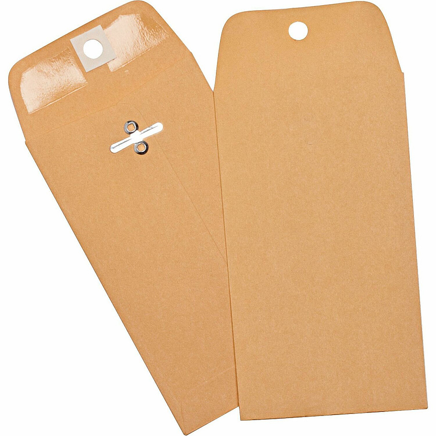 Business Source Heavy Duty Clasp Envelope Clasp - 3 3/8" Width x 6" Length - 28 lb - Clasp - Brown Kraft - Kraft - 100 / Box (BSN36669)