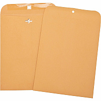 Business Source Heavy-duty Clasp Envelopes Clasp - 8 3/4" Width x 11 1/2" Length - 28 lb - Clasp - Brown Kraft - Kraft - 100 / Box (BSN36674)