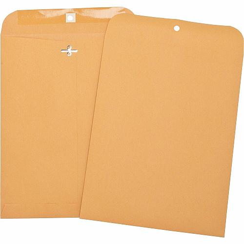 Business Source Heavy-duty Clasp Envelopes Clasp - 8 3/4" Width x 11 1/2" Length - 28 lb - Clasp - Brown Kraft - Kraft - 100 / Box (BSN36674)