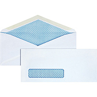 Business Source No. 10 Tinted Diagonal Seam Window Envelopes Security - #10 - 9 1/2