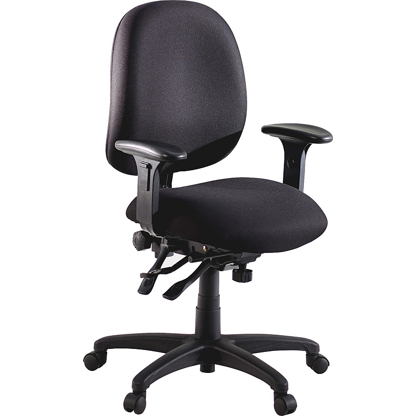 Lorell High-Performance Eronomic Task Chair Black Seat Color - Black Back Color - Metal Frame Material - 5-star Base - 1 Each (LLR60538)