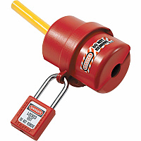 Master Lock Rotating Electrical Plug Lockout For Electrical Plug - Dielectric, Lightweight - Xenoy Thermoplastic - Red (487)