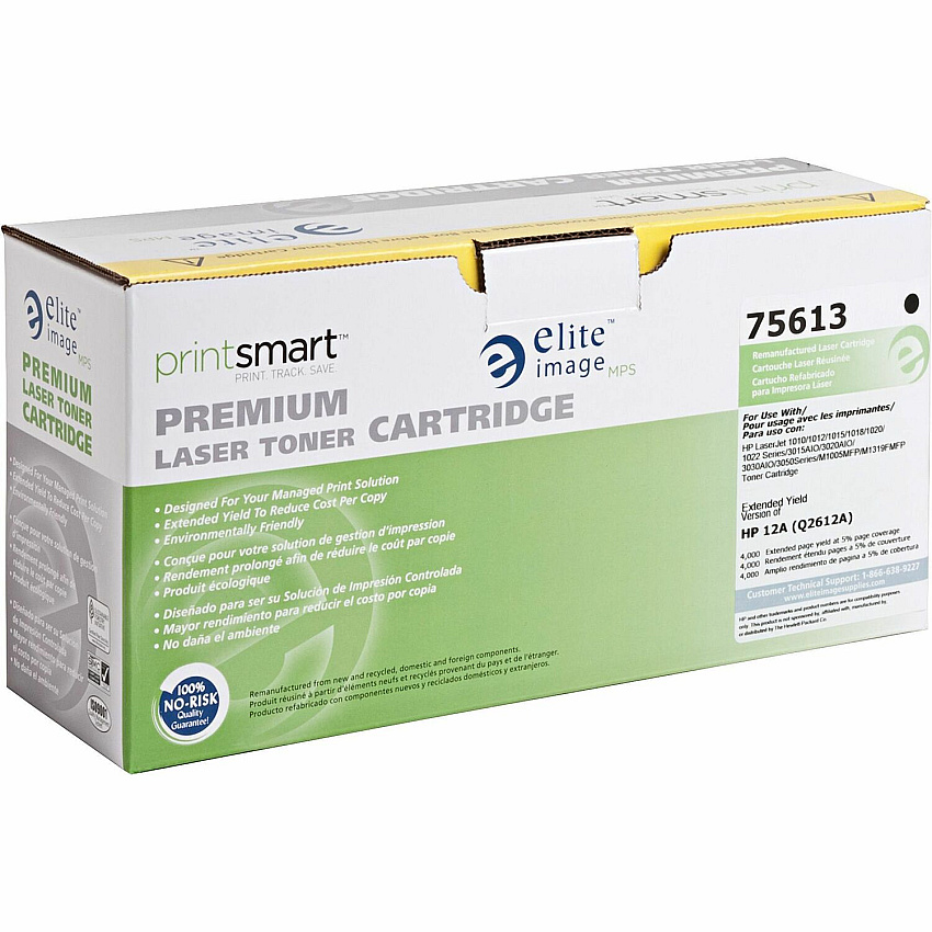 Elite Image Remanufactured Laser Toner Cartridge - Alternative for HP 12A (Q2612A) - Black - 1 Each 4000 Pages (75613)
