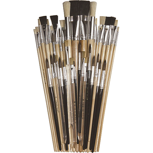 Creativity Street Colossal Crafts Brush Assortment Aluminum Ferrule - 40 / Set (5220)