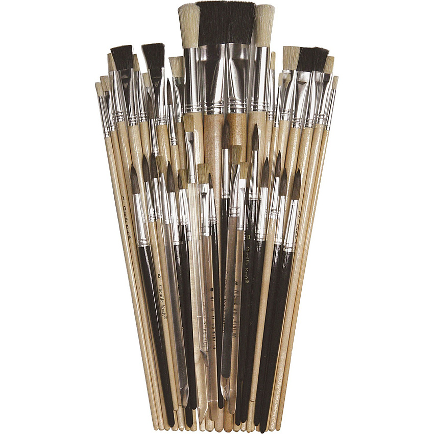 Creativity Street Colossal Crafts Brush Assortment Aluminum Ferrule - 40 / Set (5220)