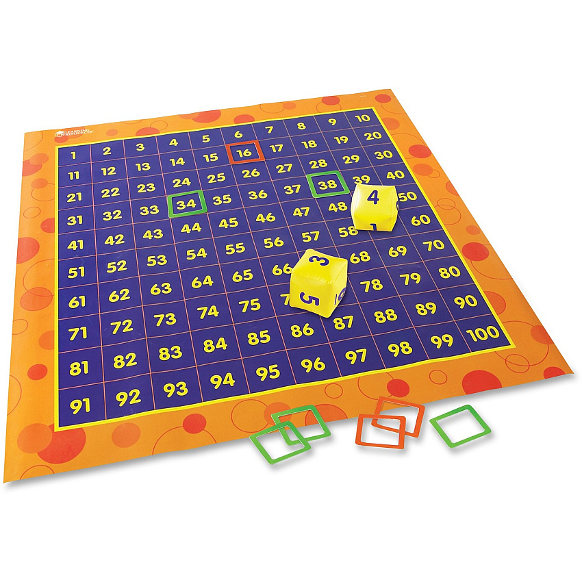 Learning Resources Hip Hoppin' Hundred Mat Floor Game Math Toy - Theme/Subject: Learning (LER1100)