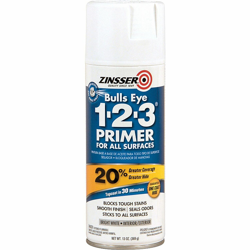 Rust-Oleum Bulls Eye 1-2-3 Water-Based Primer White - 1 Each (2008)