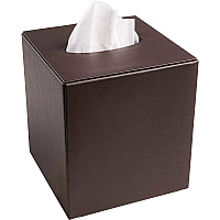 Dacasso Leather Tissue Box Cover Leather, Velveteen - 1 Each (A3437)