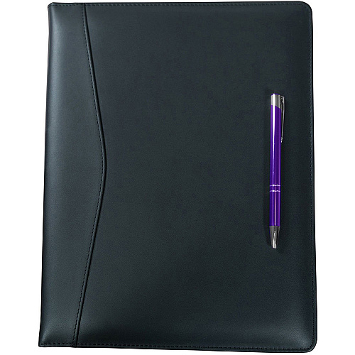 Dacasso Deluxe Letter Portfolio 8 1/2" x 11" - Black - 1 Each (E1002)