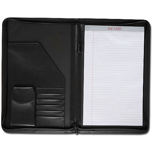 Dacasso Deluxe Legal Portfolio 8 1/2" x 14" - Black - 1 Each (E1003)