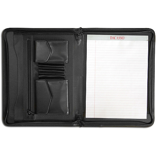 Dacasso Letter Portfolio 8 1/2" x 11" - Black - 1 Each (E1004)