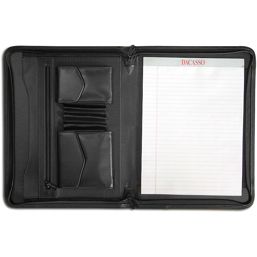 Dacasso Letter Portfolio 8 1/2" x 11" - Black - 1 Each (E1004)