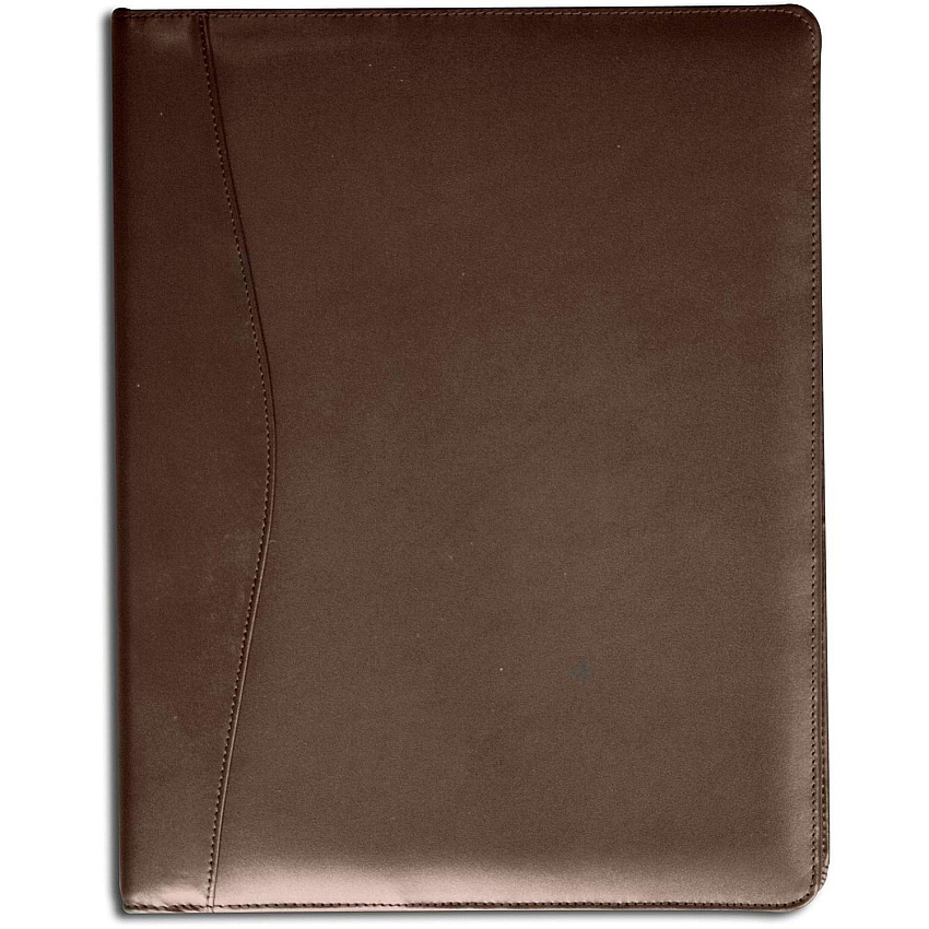 Dacasso Letter Pad Folio 8 1/2" x 11" - Chocolate Brown - 1 Each (E3401)