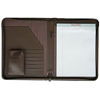 Dacasso Deluxe Letter Portfolio 8 1/2" x 11" - Chocolate Brown - 1 Each (E3402)