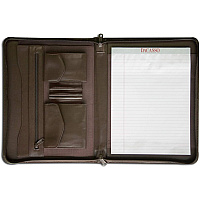 Dacasso Letter Portfolio 8 1/2" x 11" - Chocolate Brown - 1 Each (E3404)