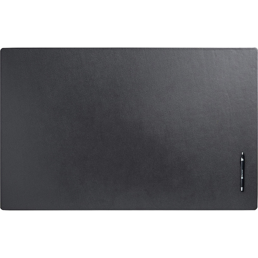 Dacasso Leather Desk Mat Rectangular - 38" Width x 24" Depth - Felt Backing - Top Grain Leather - Black - 1 Each (P1011)