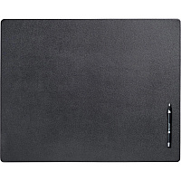 Dacasso Leather Desk Mat Rectangular - 24" Width x 19" Depth - Felt Backing - Top Grain Leather - Black - 1 Each (P1019)