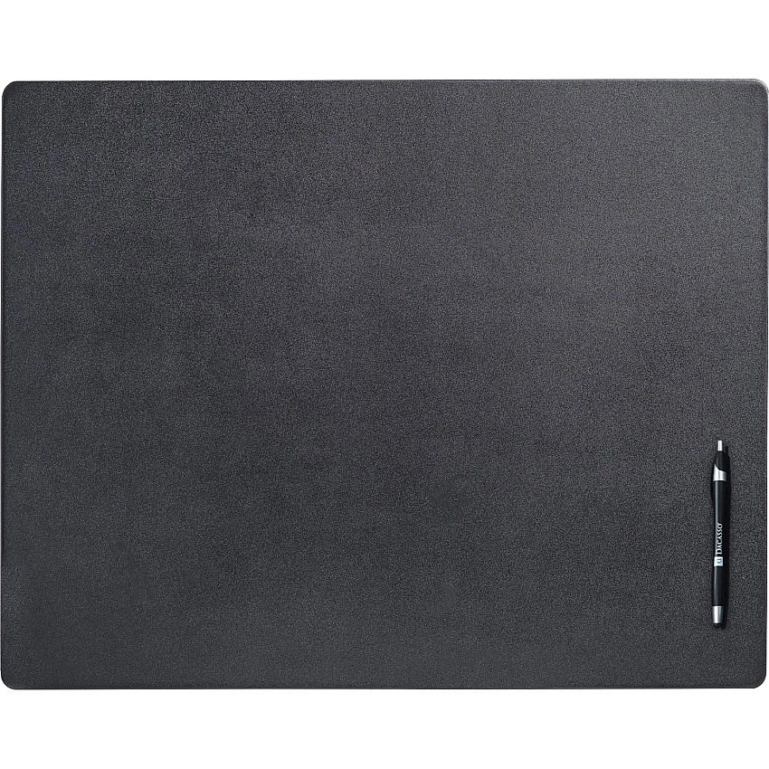 Dacasso Leather Desk Mat Rectangular - 24" Width x 19" Depth - Felt Backing - Top Grain Leather - Black - 1 Each (P1019)