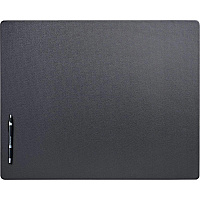 Dacasso Leatherette Desk Mat Rectangular - 24" Width x 19" Depth - Felt Backing - Leatherette - Black - 1 Each (P1027)