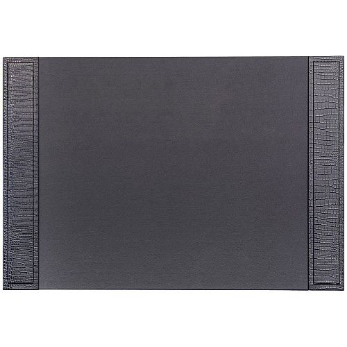 Dacasso Desk Pad Rectangular - 25.5" Width x 17.25000" Depth - Felt Black Backing - Top Grain Leather - Black - 1 Each (P2202)