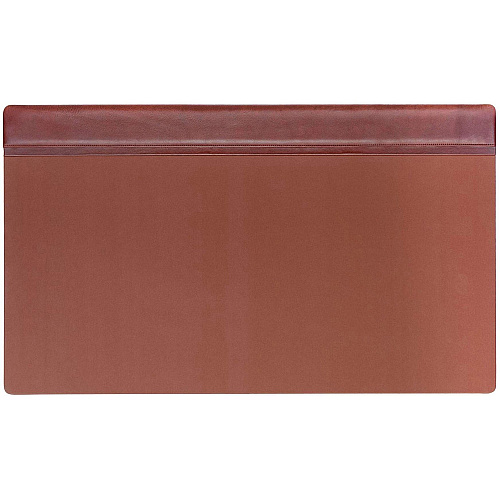 Dacasso Leather Top-Rail Desk Pad Rectangular - 34" Width x 20" Depth - Felt Brown Backing - Top Grain Leather - Mocha - 1 Each (P3021)